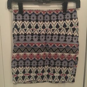 Aztec Print Bodycon Skirt